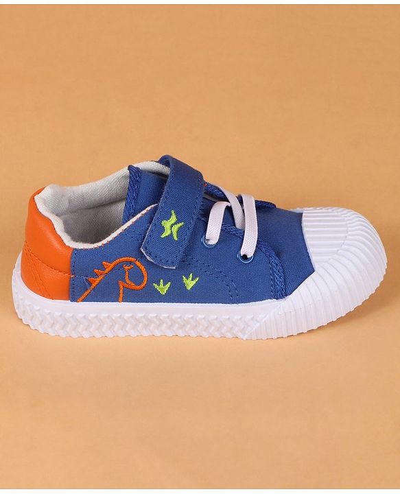 Cute Walk by Babyhug Velcro Closure with Dino Embroidered Casual Shoes - Blue