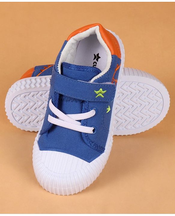 Cute Walk by Babyhug Velcro Closure with Dino Embroidered Casual Shoes - Blue