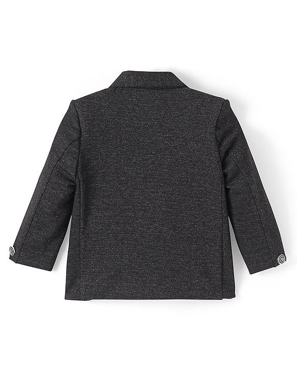 Babyhug Full Sleeves Solid Color Party Wear Blazer - Black