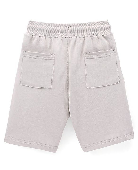 Pine Kids Cotton Knit Knee Length Short Cyborg Print - Dawn Blue
