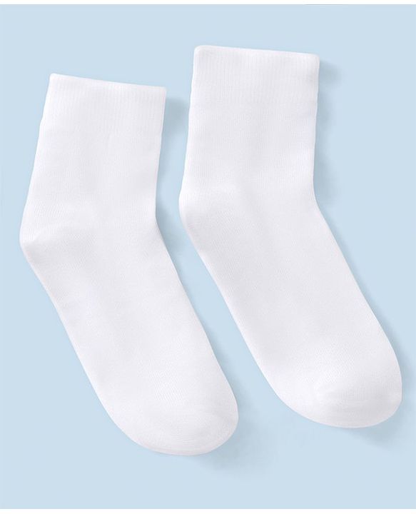 Pine Kids Solid Ankle Length Socks Pack of 3 - Snow White