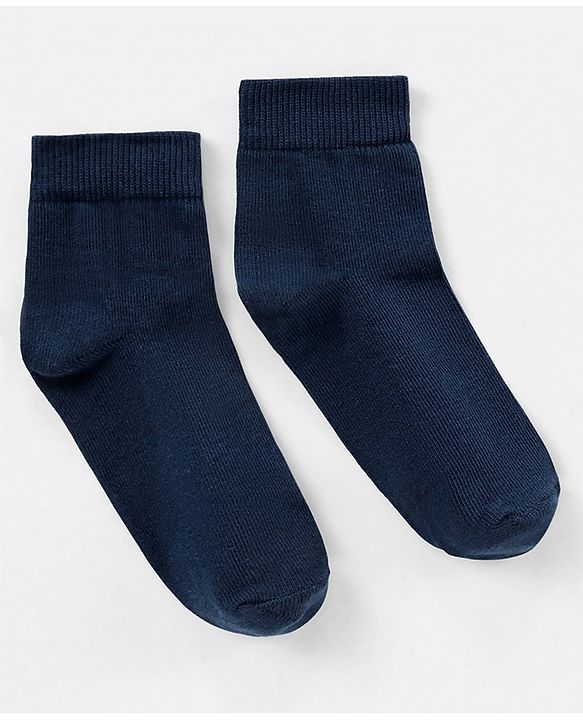 Pine Kids Anti Microbial Biowashed Regular Length Socks Pack Of 3 - Navy Peony
