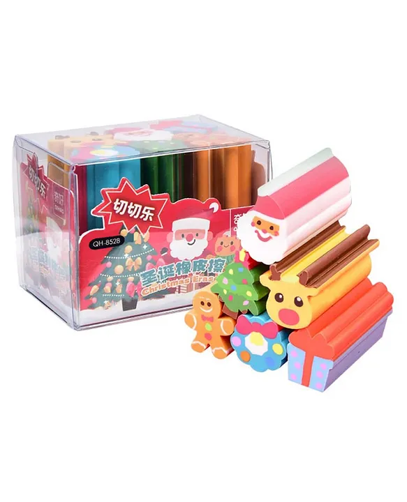 WISHKEY Christmas Theme Pencil Eraser for School Children Cute Erasers for  Kids of Different Shapes Soft Non Dust Stationary Puzzle Erasers Best  Christmas Gifts for Kids Multicolor Online in India, Buy at