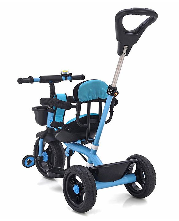Babyhug Plug & Play Gladiator Tricycle With Parental Push Handle & Cushion Seat - Blue