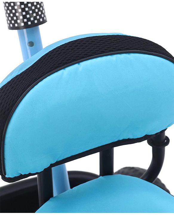 Babyhug Plug & Play Gladiator Tricycle With Parental Push Handle & Cushion Seat - Blue
