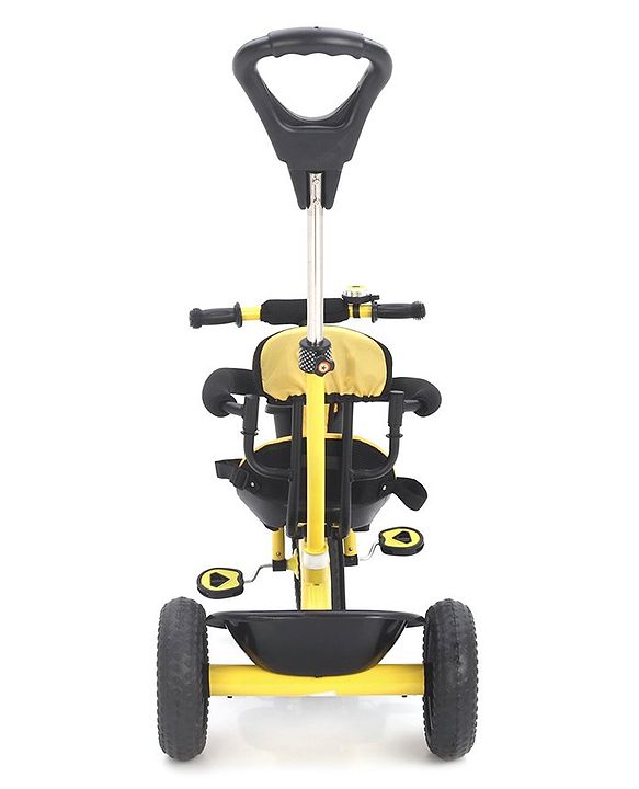 Babyhug Plug & Play Gladiator Tricycle With Parental Push Handle & Cushion Seat - Yellow