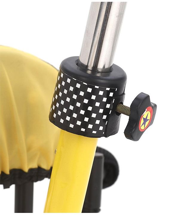 Babyhug Plug & Play Gladiator Tricycle With Parental Push Handle & Cushion Seat - Yellow
