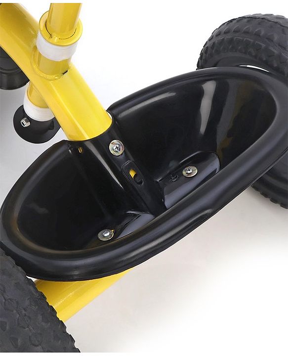 Babyhug Plug & Play Gladiator Tricycle With Parental Push Handle & Cushion Seat - Yellow