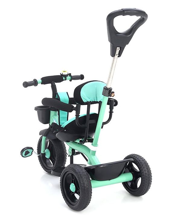 Babyhug Plug & Play Gladiator Tricycle With Parental Push Handle & Cushion Seat - Yellow