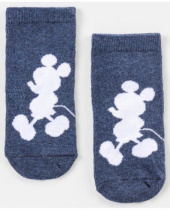 Cutewalk By Babyhug Anti Bacterial Ankle Length Non Terry Socks Mickey Mouse Design Pack of 3 - Red
