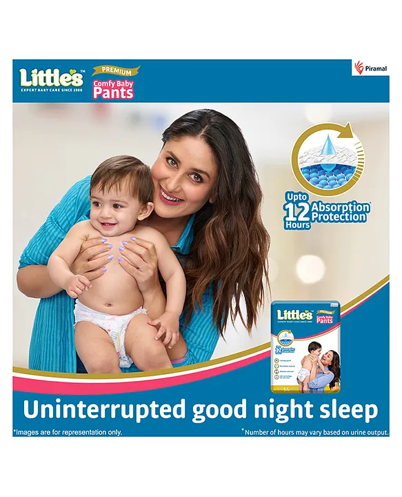 Littles Comfy Baby Pants Diapers Extra Large Size with Wetness Indicator  and 12 hours Absorption 54 Pieces Online in India, Buy at Best Price from   - 12778277