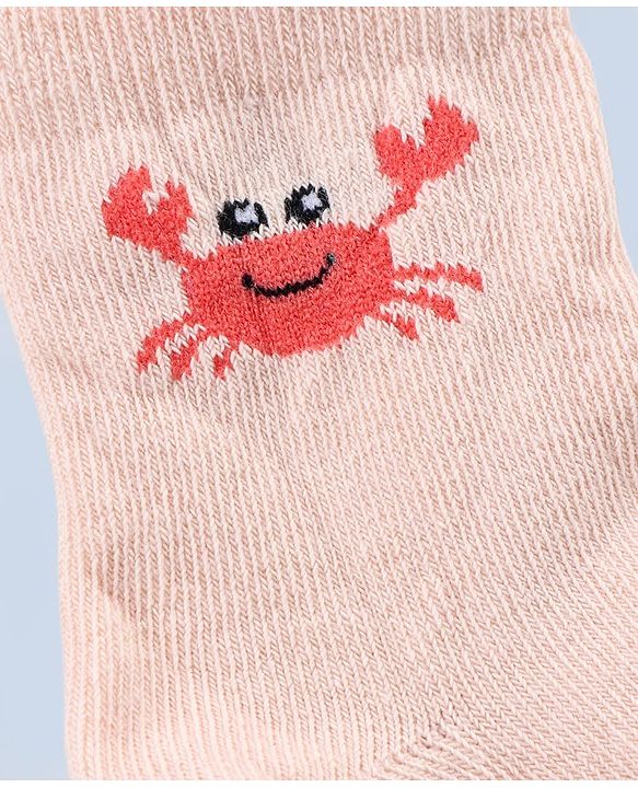 Cutewalk By Babyhug Anti Bacterial Ankle Length Non Terry Socks Striped Design Pack of 3- Yellow