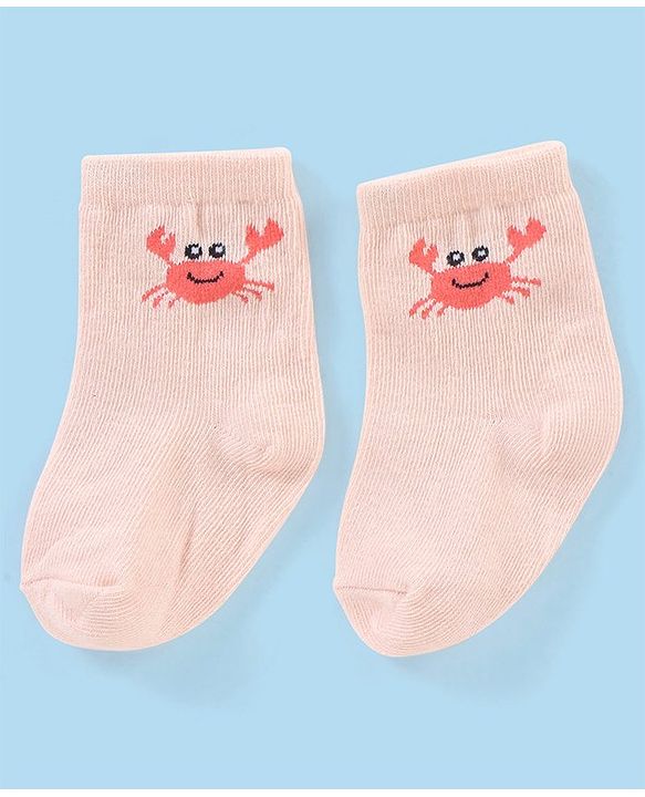 Cutewalk By Babyhug Anti Bacterial Ankle Length Non Terry Socks Striped Design Pack of 3- Yellow