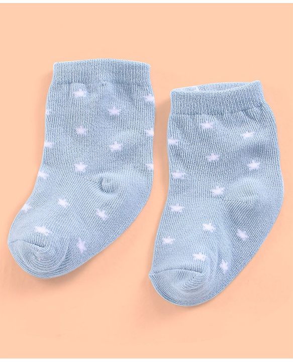 Cutewalk By Babyhug Anti Bacterial Ankle Length Non Terry Socks Striped Design Pack of 3- Blue