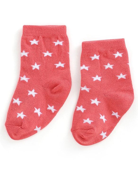Cutewalk By Babyhug Anti Bacterial Ankle Length Non Terry Socks Striped Design Pack of 3- Red