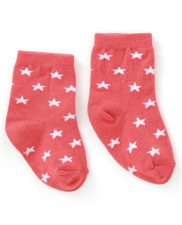 Cutewalk By Babyhug Anti Bacterial Ankle Length Non Terry Socks Striped Design Pack of 3- Red