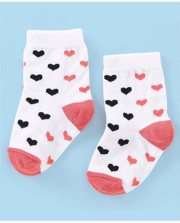 Cutewalk By Babyhug Anti Bacterial Ankle Length Non Terry Socks Striped Design Pack of 3- Red
