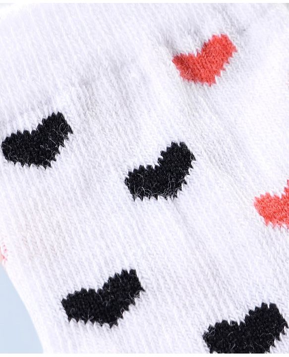 Cutewalk By Babyhug Anti Bacterial Ankle Length Non Terry Socks Striped Design Pack of 3- Red