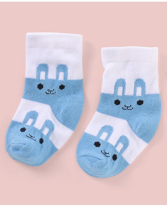 Cutewalk By Babyhug Anti Bacterial Ankle Length Non Terry Socks Polka Dots Design Pack of 3- Blue
