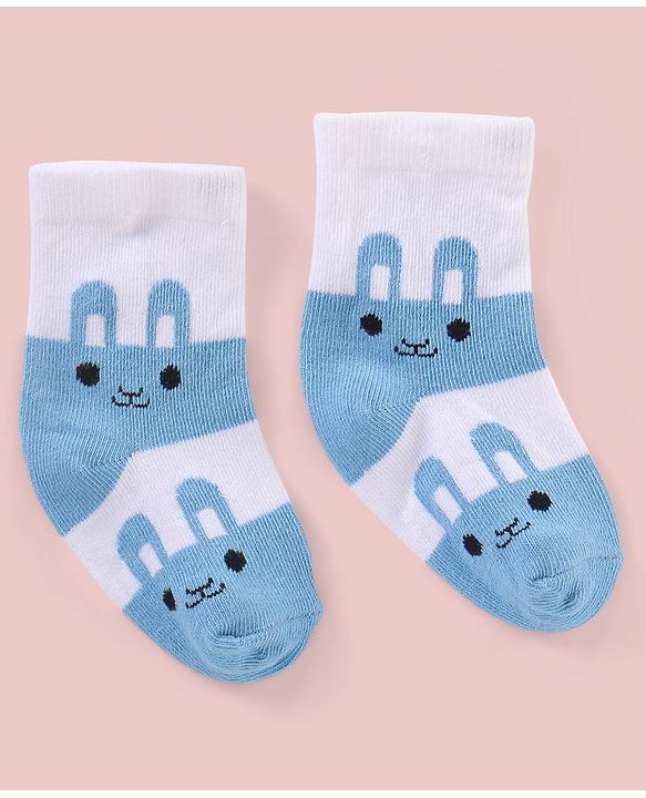 Cutewalk By Babyhug Anti Bacterial Ankle Length Non Terry Socks Polka Dots Design Pack of 3- Blue
