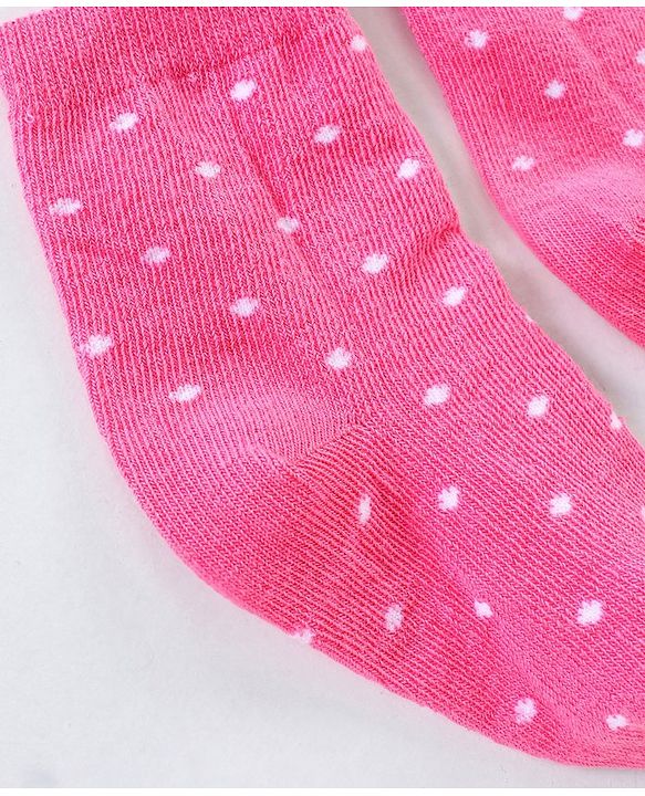 Cutewalk By Babyhug Anti Bacterial Ankle Length Non Terry Socks Strawberry Design Pack of 3- Pink
