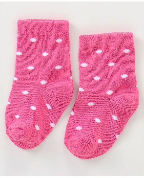 Cutewalk By Babyhug Anti Bacterial Ankle Length Non Terry Socks Floral Design Pack of 3- Pink & Yellow