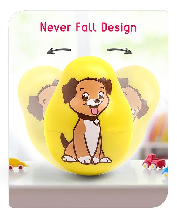 Babyhug Dog Musical Push and Shake Roly Poly| Wobbling Bell Sounds For 0 Months+| Child Safe Material| Gifting Toy| BIS Certified