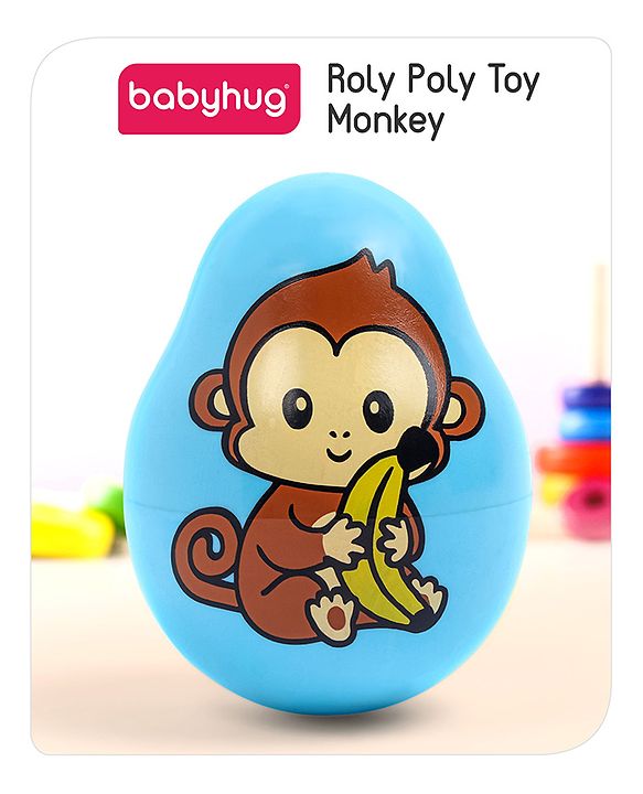 Babyhug Dog Musical Push and Shake Roly Poly| Wobbling Bell Sounds For 0 Months+| Child Safe Material| Gifting Toy| BIS Certified