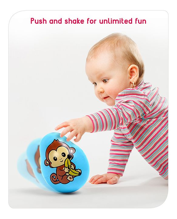 Babyhug Dog Musical Push and Shake Roly Poly| Wobbling Bell Sounds For 0 Months+| Child Safe Material| Gifting Toy| BIS Certified