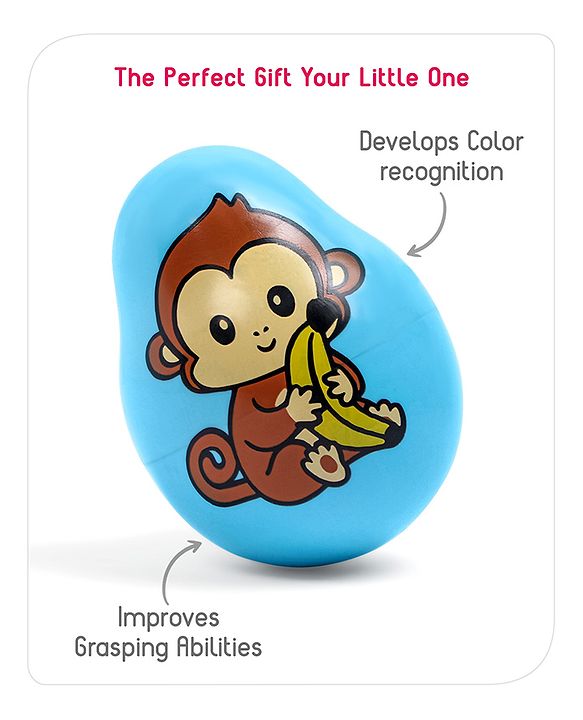Babyhug Dog Musical Push and Shake Roly Poly| Wobbling Bell Sounds For 0 Months+| Child Safe Material| Gifting Toy| BIS Certified
