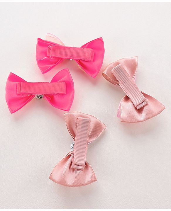 Babyhug Hair Bands and Bow Clips Set of 6 - Multicolour