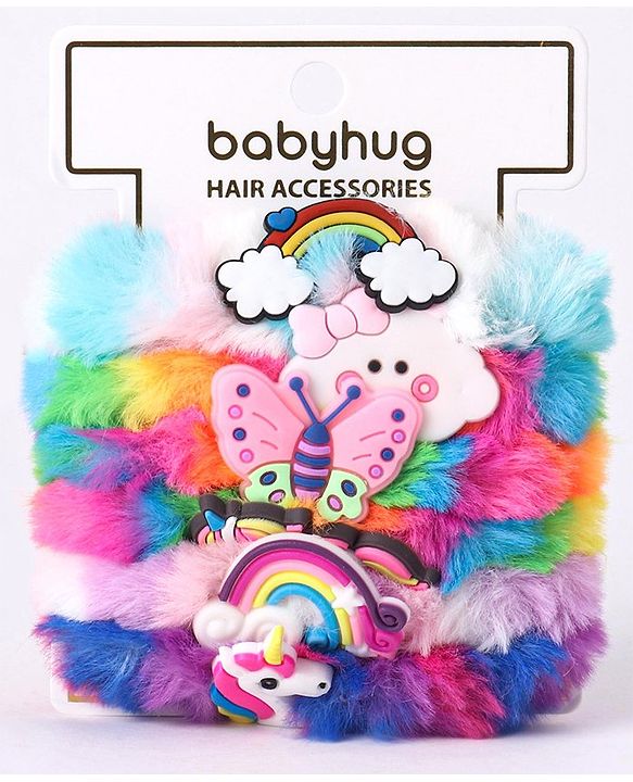 Babyhug Rubber Bands & Scrunchies Sets Free Size- Multicolor