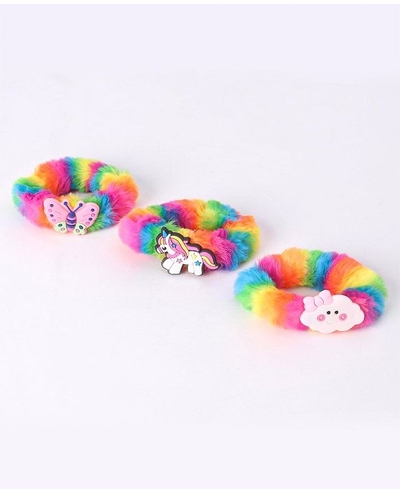 Babyhug Rubber Bands & Scrunchies Sets Free Size- Multicolor