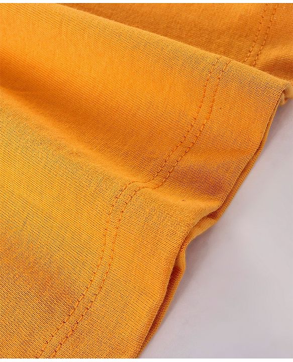 Babyhug 100% Cotton Sleeveless Frock With Embroidery - Orange