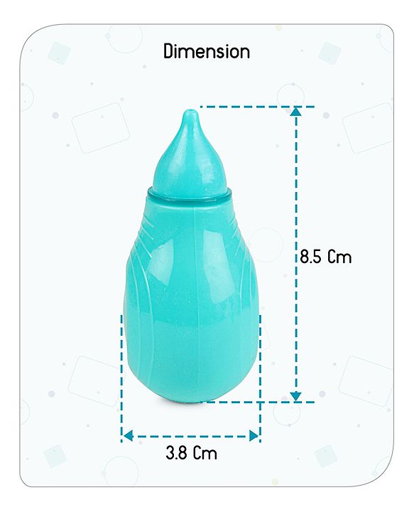 Babyhug 2-in-1 Nasal Aspirator & Ear Syringe for Babies Blue  Soft Tip| Safe | Hygienic | Newborns | BPA Free | Cold Relief | Easy to Clean | Travel Friendly