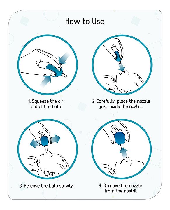 Babyhug 2-in-1 Nasal Aspirator & Ear Syringe for Babies Blue  Soft Tip| Safe | Hygienic | Newborns | BPA Free | Cold Relief | Easy to Clean | Travel Friendly