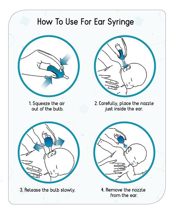 Babyhug 2-in-1 Nasal Aspirator & Ear Syringe for Babies Blue  Soft Tip| Safe | Hygienic | Newborns | BPA Free | Cold Relief | Easy to Clean | Travel Friendly