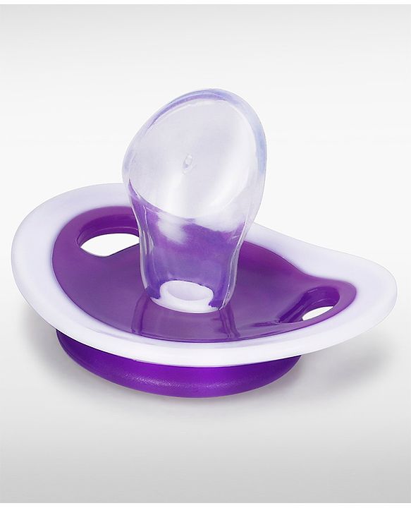 Babyhug Orthodontic Silicone Soother with Protective Cover  Pack of 2 Purple | BPA-Free | Skin-Friendly | Gentle on Gums