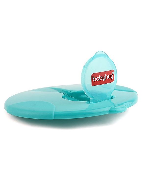 Babyhug Feeding Bowl with Soft Tip Spoon  220 ml - Turquoise Green | BPA Free | Travel-Friendly | Easy-Grip | No Phthalates | Food Grade