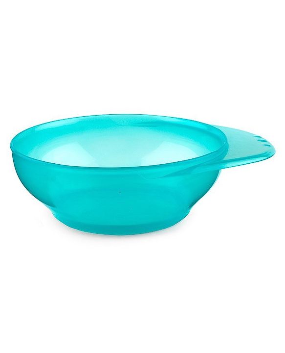 Babyhug Feeding Bowl with Soft Tip Spoon  220 ml - Turquoise Green | BPA Free | Travel-Friendly | Easy-Grip | No Phthalates | Food Grade