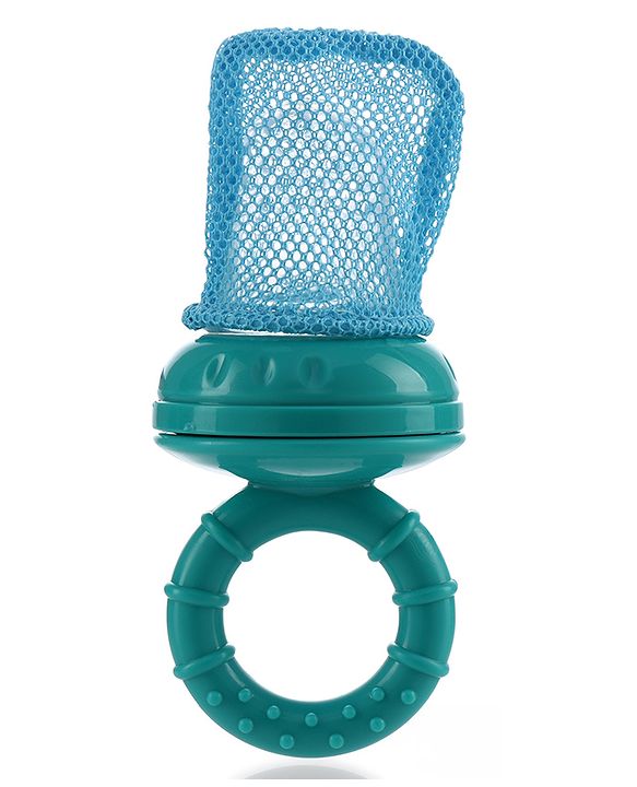 Babyhug 2-in-1 Fruit & Food Nibbler with Mesh and Silicone Sac  | Safe | BPA Free | Baby Feeder | Soft Silicone