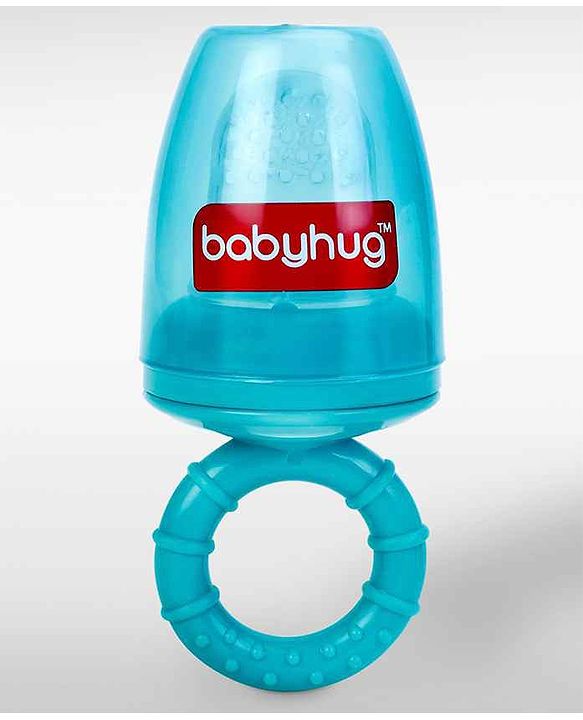 Babyhug 2-in-1 Fruit & Food Nibbler with Mesh and Silicone Sac  | Safe | BPA Free | Baby Feeder | Soft Silicone