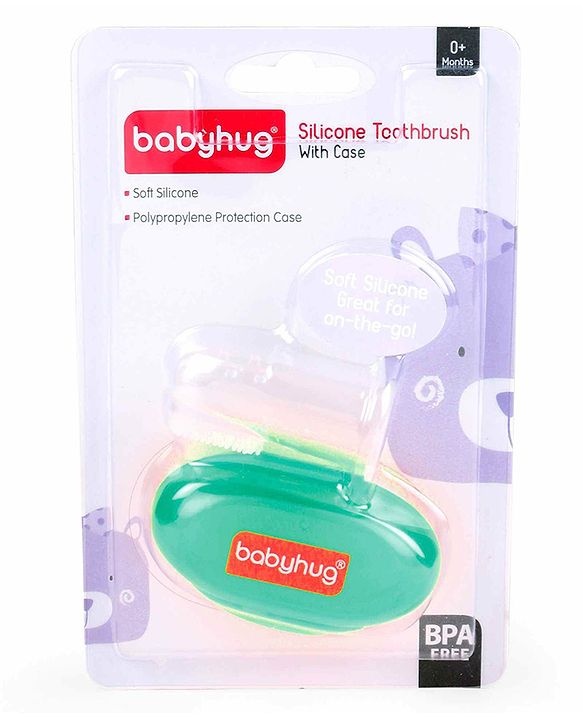 Babyhug Silicone Finger Toothbrush with Protective Case for Babies  Soft Gum Cleaner | BPA Free | For Infant Oral Care