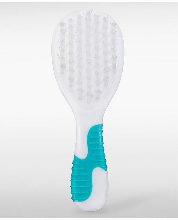 Babyhug Soft Grip Baby Hair Brush and Comb Set for Newborns & Toddlers Blue  | Gentle Scalp Care | Environment Friendly | BPA Free | Round Tip | Soft | Massage| Stimulation