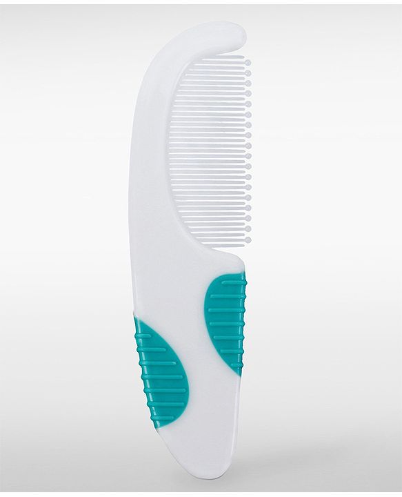 Babyhug Soft Grip Baby Hair Brush and Comb Set for Newborns & Toddlers Blue  | Gentle Scalp Care | Environment Friendly | BPA Free | Round Tip | Soft | Massage| Stimulation