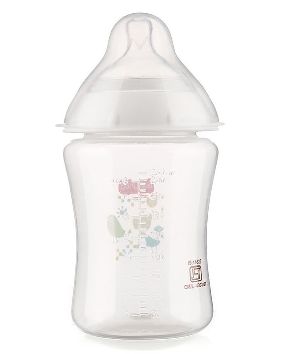 Babyhug Wide Neck Polypropylene  Anti- Colic Feeding Bottle - 250 ml
