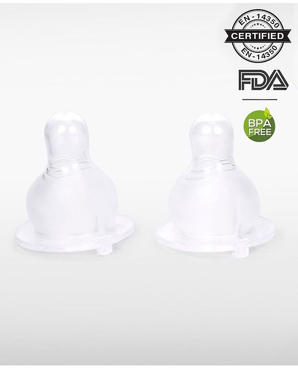 Babyhug Silicone Nipples Medium Flow - Pack of 2