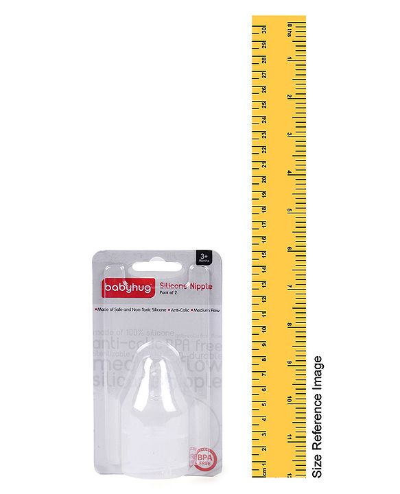 Babyhug Silicone Nipples Medium Flow - Pack of 2