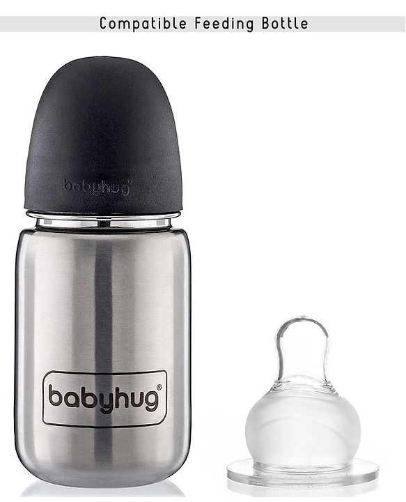 Babyhug Fast Flow Silicone Nipples for Feeding Bottles  Pack of 2 |BPA Free| Soft |Safe | Natural Feel | Silicone