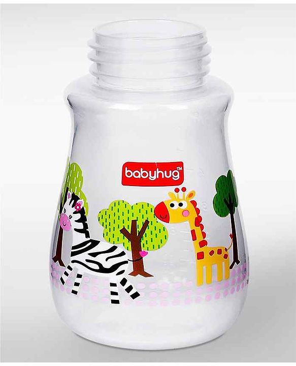 Babyhug Anti-Colic Sterilizable PP Feeding Bottle with Handle Pink  150 ml | BPA-Free | Leak-Resistant| Silicone | Mimics Natural Feeding